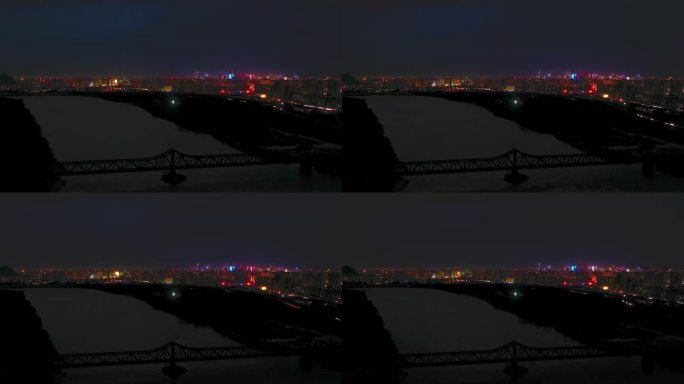 山东济南：泺口百年铁路桥夜景延时