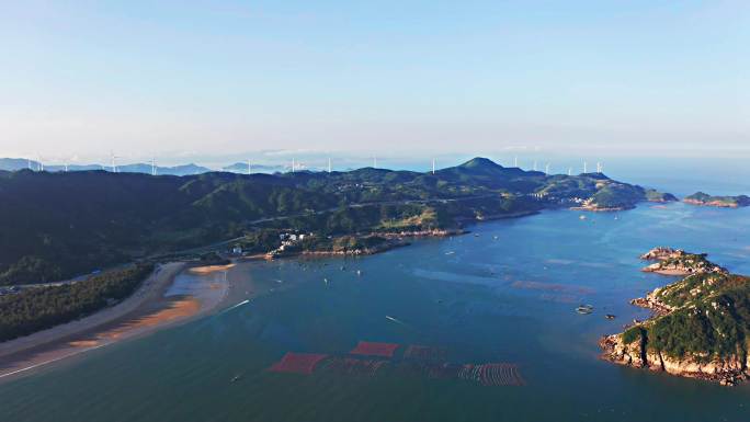 福建宁德霞浦东海一号海岸海岛航拍4K