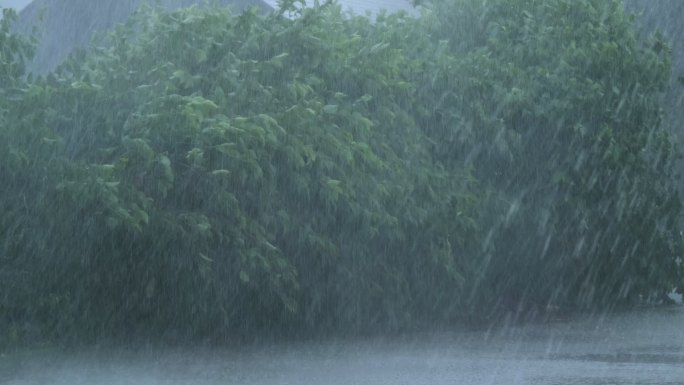 恶劣的天气暴风雨登陆强降雨