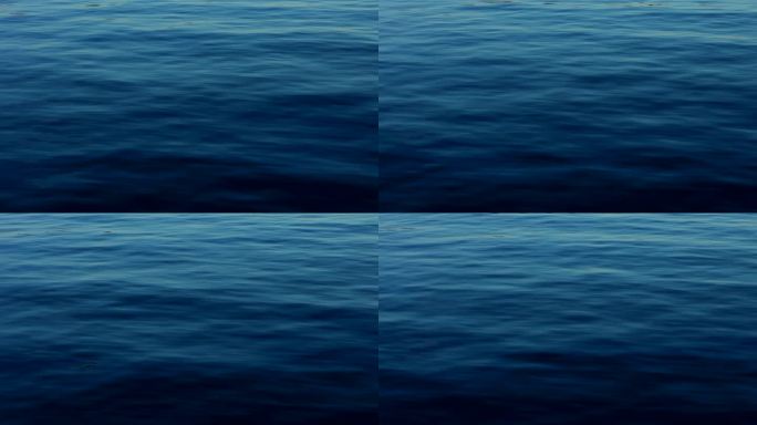 蓝色波浪水面波光粼粼
