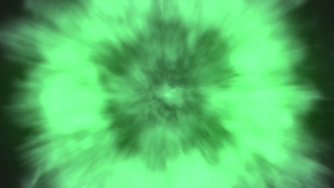 【带通道】绿色爆炸火焰粒子冲击波