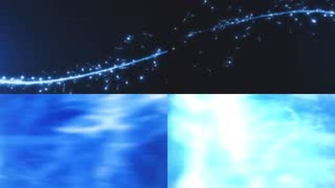 【8k】蓝色粒子撞击爆炸