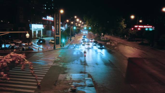 4k城市夜景航拍素材