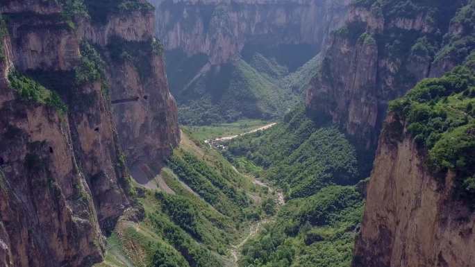 长治 大峡谷 溪流 山谷 航拍