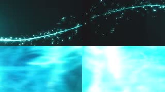 【8k】青色粒子撞击爆炸