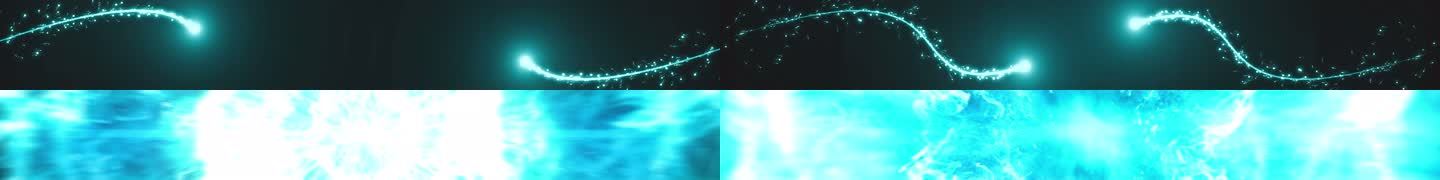 【8k】青色粒子撞击爆炸