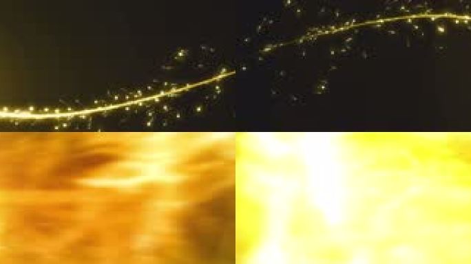 【8k】黄色粒子撞击爆炸