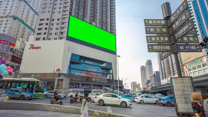 城市户外大屏绿屏绿幕广告屏合集