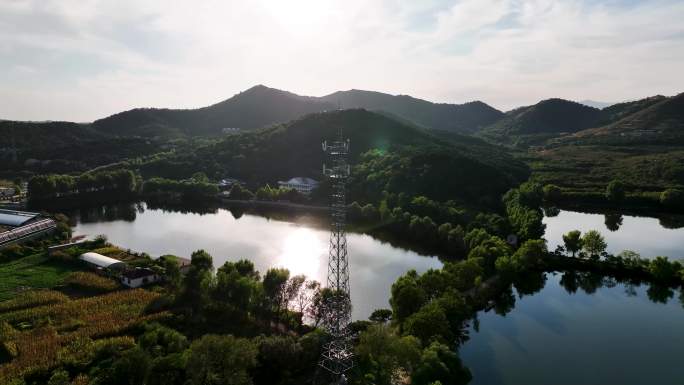 航拍村庄 风景