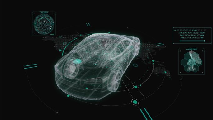 HUD科技界面新能源汽车特斯拉展示素材