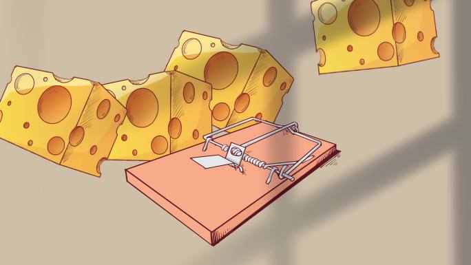 金融动画-投资理财中的老鼠夹与奶酪