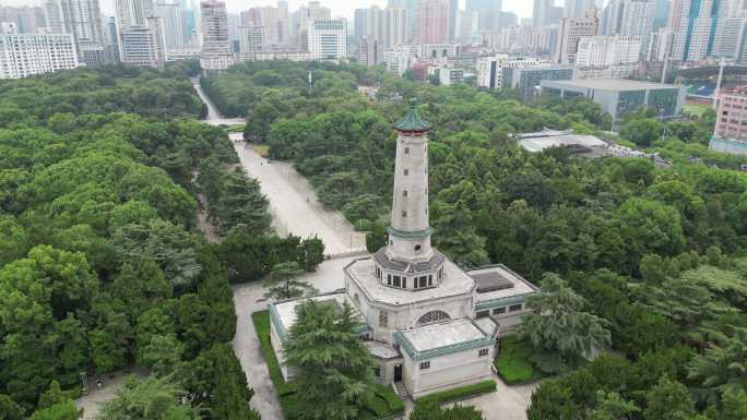 湖南长沙烈士公园纪念碑航拍 (3)