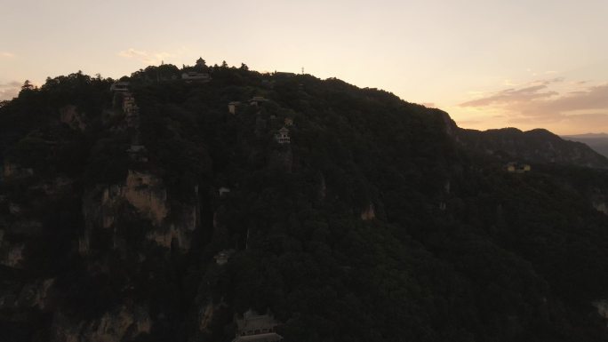 航拍 道教名山崆峒山