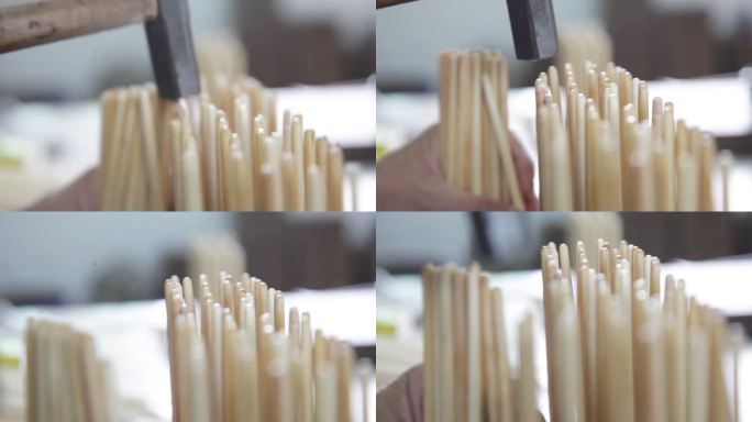 毛笔制作工艺制作笔 笔杆 精致筷子