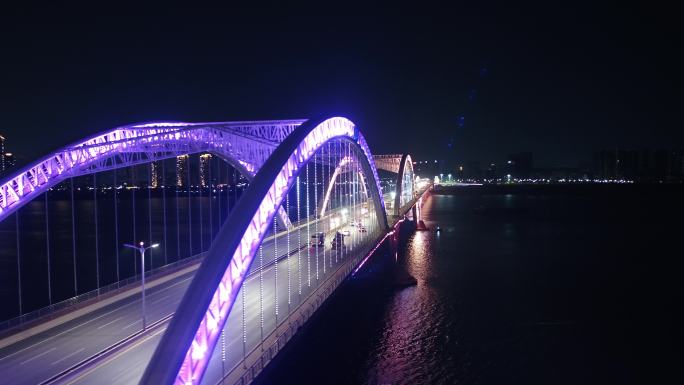 南昌、生米大桥、夜景、航拍