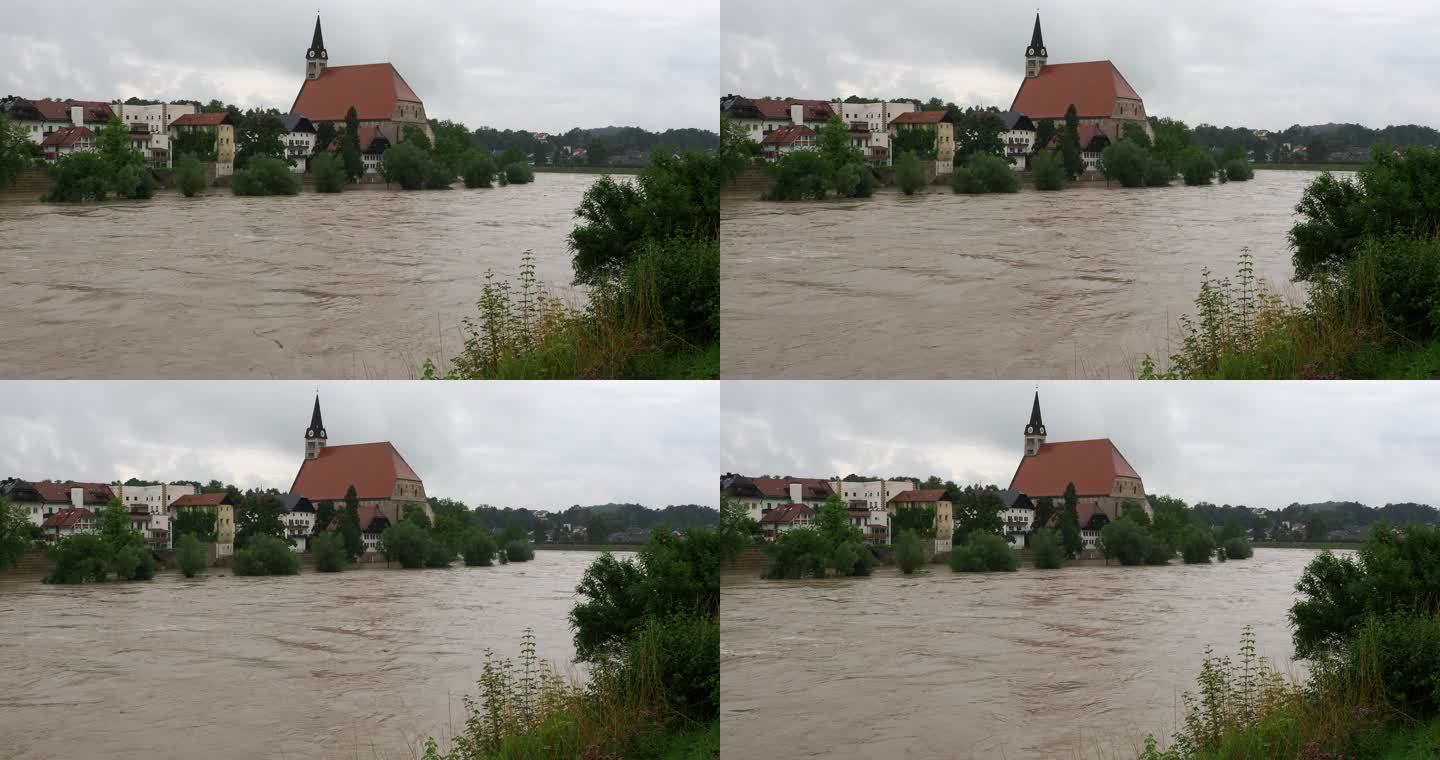 2021 7月，巴伐利亚州萨尔扎克河和劳芬市发生洪水