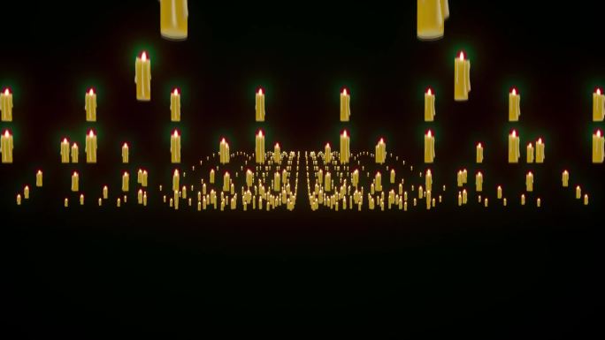 原创漂浮蜡烛C4D工程