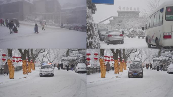 庐山雪景机拍多场景