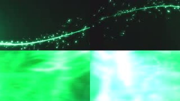 【8k】绿色粒子撞击爆炸
