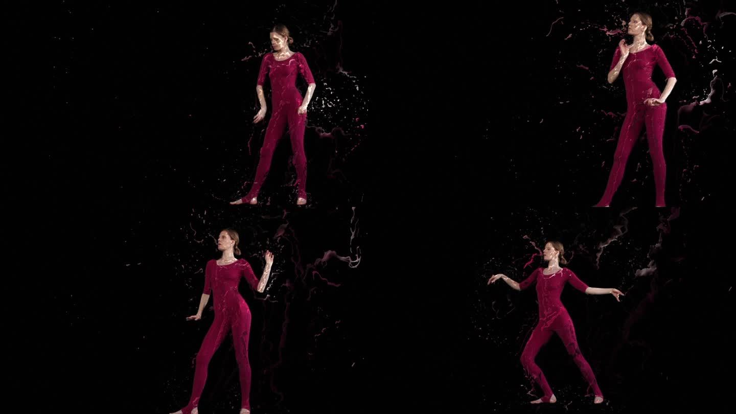 超现实主义舞者瑜伽跳舞内衣广告
