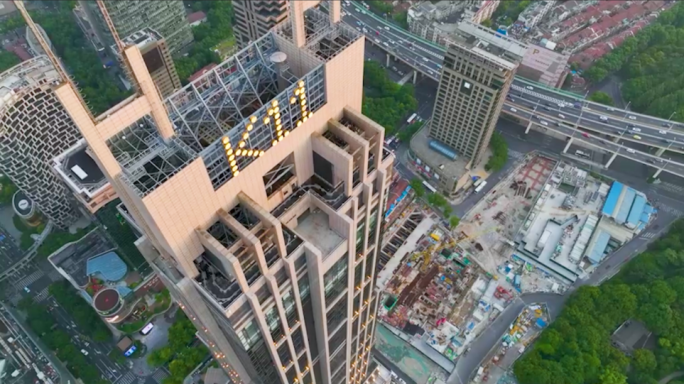 【4K60帧】上海K11大厦新天地航拍