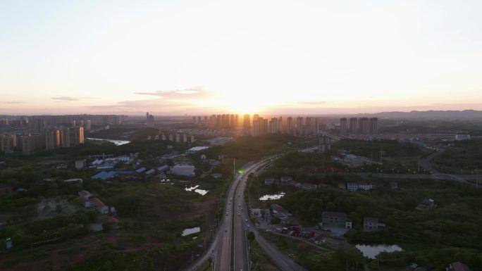 湖南衡阳城市风光航拍