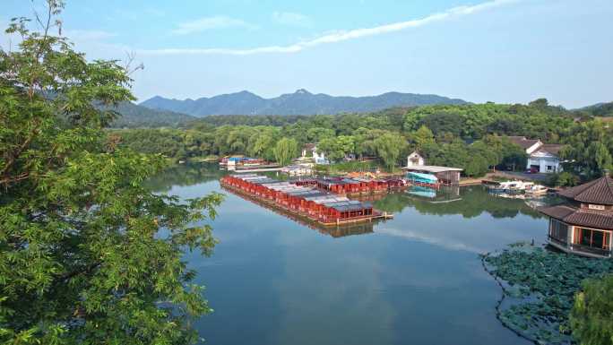 杭州西湖景区 茅家埠停船码头