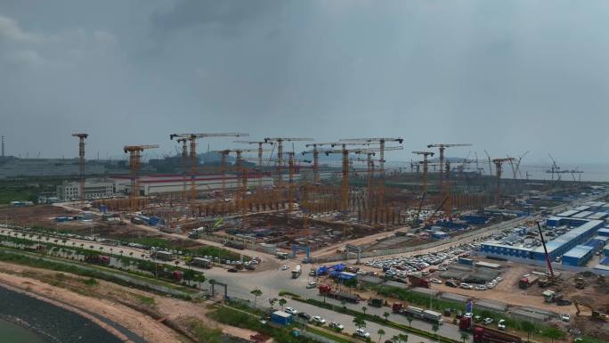 大型建筑工地施工高栏港平沙电子电器产业园