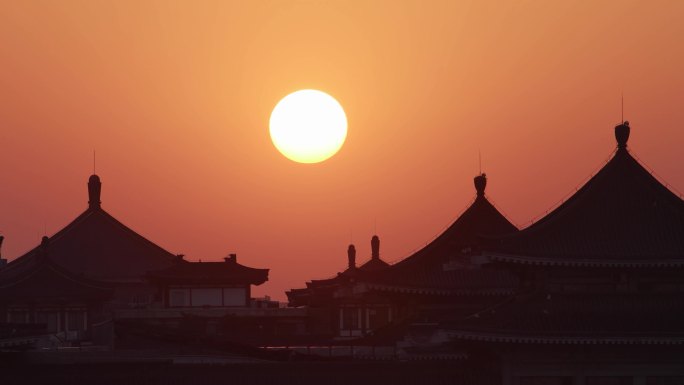 城市日落时间表傍晚落日昼转夜