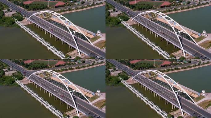 三门峡完美城市航拍 桥梁4kA