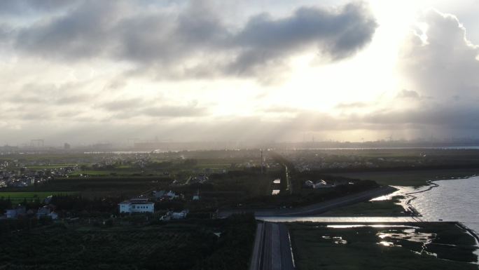 横沙岛夕阳