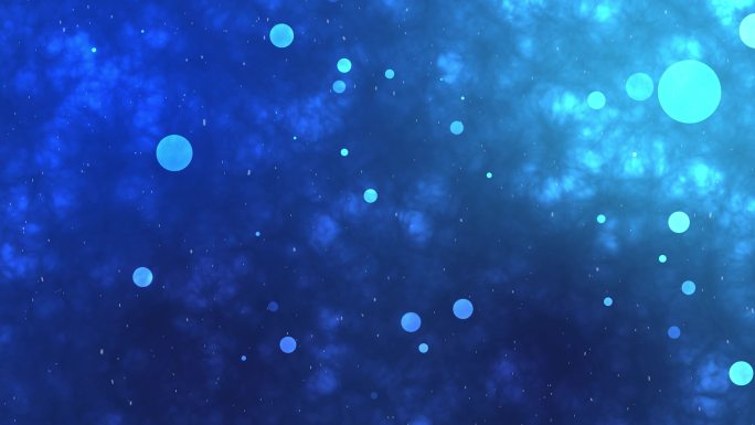 唯美蓝色粒子背景素材水下小气泡