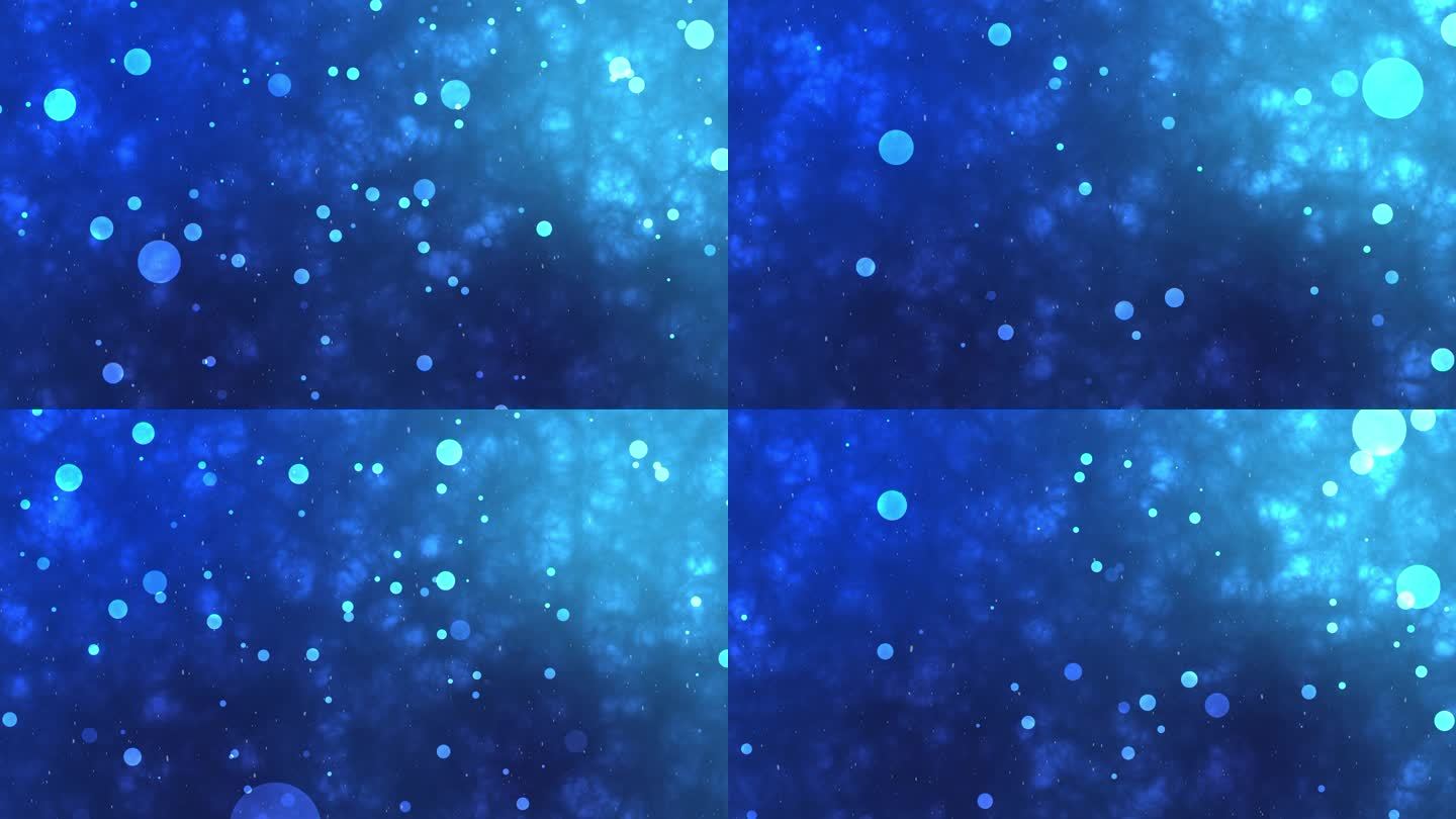 唯美蓝色粒子背景素材水下小气泡