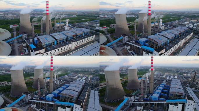 宁波工业园区热电厂航拍