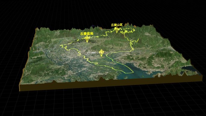 三维地图看广州地理环境