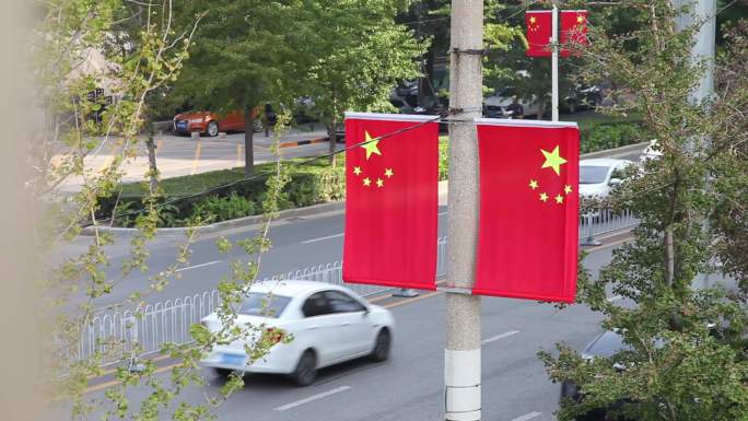 节日气氛、国旗、过节、节日、国庆素材一组