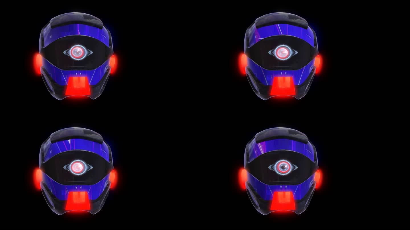 透明背景国风赛博朋克元宇宙元素发光头盔 3840x2160 高清视频素材下载 编号 影视包装 光厂 Vj师网 Www Vjshi Com