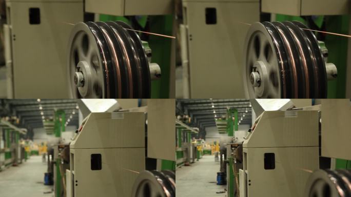 实拍工厂生产设备传动齿轮