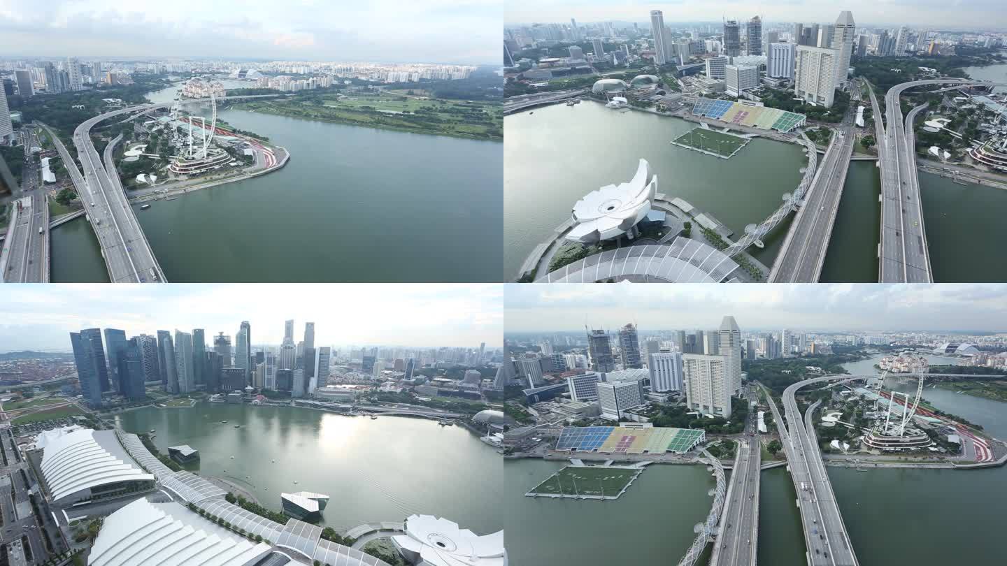 新加坡城市俯拍