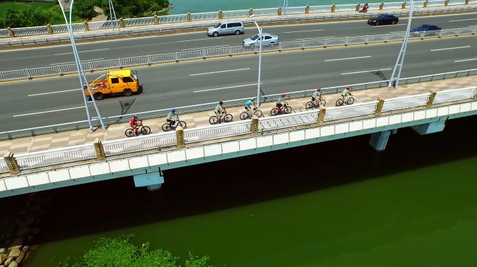 4K-城市道路骑行沿路城市风景