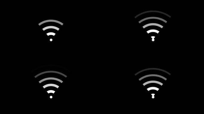 【带通道】白色wifi信号无线信号