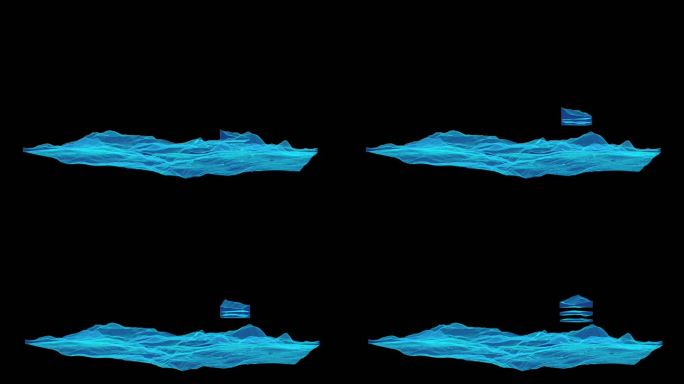 三维全息地图地形模型mov含透明通道