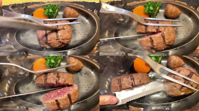 日本汉堡牛排铁板烧肉丸子厨师