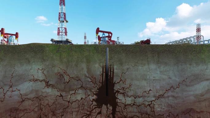 【4k】三维动画石油开采