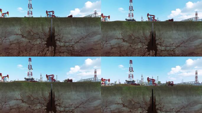 【4k】三维动画石油开采