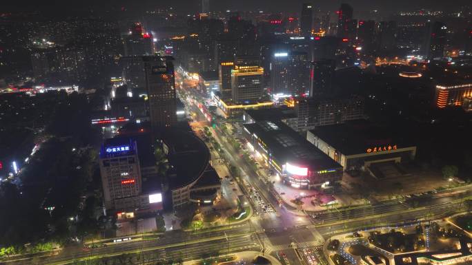 柯桥 轻纺城 蓝天市心广场  流光夜景