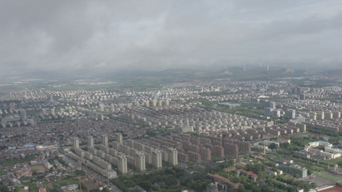 2022大洞山俯视贾汪城区素材