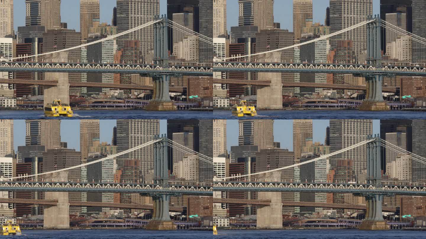 曼哈顿大桥和渡口曼哈顿大桥国外桥梁美国城