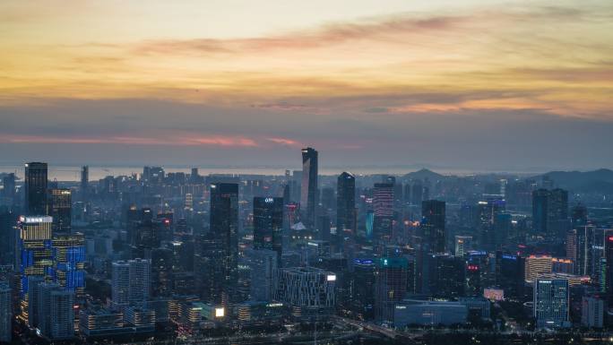 深圳高新园建筑入夜