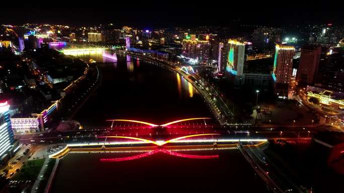 延吉市航拍夜景